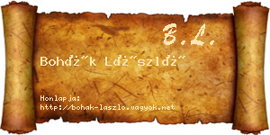 Bohák László névjegykártya